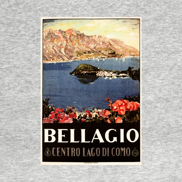 BELLAGIO Lake Como ITALY Holidays Retro Travel Advertising by vintageposters